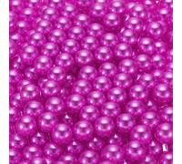 sourcing map 500Pcs Faux Pearl for Vase Filler, 10mm No Hole ABS Round Pearls for Crafting, Jewelry Making, Vase Filler, Cosmetic Boxes, DIY Parts, Table Scatter, Home Decoration, Hot Pink