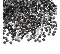 sourcing map 500Pcs Glass Crystal Beads, 3mm Bicone Crystal Bead Loose Rondelle Shaped Faceted Bead for Bracelets Necklaces Earrings Keychains DIY, Black