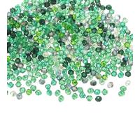 sourcing map 500Pcs Glass Crystal Beads, 3mm Bicone Crystal Bead Loose Rondelle Shaped Faceted Bead for Bracelets Necklaces Earrings Keychains DIY, Green