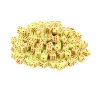 sourcing map 500Pcs Mini Dice, 5mm/0.2" Acrylic Tiny Six Side Game Dot Square Dice Bulk for Table Board Game Party Activities, Green/Red