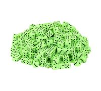 sourcing map 500Pcs Mini Dice, 8mm/0.31" Acrylic Tiny Six Side Game Dot Square Dice Bulk for Table Board Game Party Activities, Green/Black