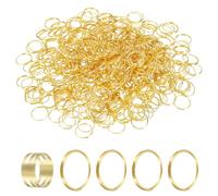 sourcing map 500pcs Mini Split Rings, 11mm 304 Stainless Steel Jump Ring Small Round Ring Clips Crystals Suncatcher for Fastening Chandelier Crystal Lamp Accessories, Gold
