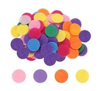Sourcing Map 500pcs Mixed Color Non-Woven Felt Circles, 25mm 1" Pre Cut, Polka Dots, for DIY Crafts & Accessories