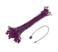 sourcing map 500Pcs Nylon Hang Tag String 6.7Inch Snap Lock Pins Loop Price Tag Fastener Plastic Tags Ties Tag Tags for Clothes String Tags Tags with String Purple