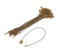 sourcing map 500Pcs Nylon Hang Tag String 6.7Inch Snap Lock Pins Loop Price Tag Fastener Plastic Tags Ties Tag Tags for Clothes String Tags Tags with String Chocolate