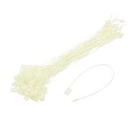 sourcing map 500Pcs Nylon Hang Tag String 6.7Inch Snap Lock Pins Loop Price Tag Fastener Plastic Tags Ties Tag Tags for Clothes String Tags Tags with String Cream