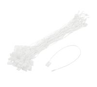 sourcing map 500Pcs Nylon Hang Tag String 6.7Inch Snap Lock Pins Loop Price Tag Fastener Plastic Tags Ties Tag Tags for Clothes String Tags Tags with String White