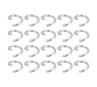 sourcing map 500Pcs Open Jump Rings, 7mm 316 Stainless Steel O Rings, Split Rings Circle Clasp Connecting Rings for Jewelry Making Supplies Necklace Repair, Silver