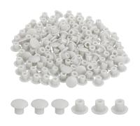 sourcing map 500Pcs Plastic Hole Plugs, 5/16" x 1/4"(DxH) Hole Cover Tubing End Cap for Round Holes(5mm), Cabinet Furniture Cupboard Shelves, Light Gray