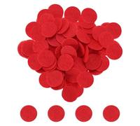 Sourcing Map 500pcs Red Non-Woven Mini Felt Fabric Circles, 15mm 5/8" Pre Cut Craft Pads for DIY Sewing Handcraft Projects