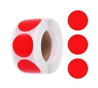 sourcing map 500pcs Red Round Stickers Roll 1 Inch Self-Adhesive Stickers Coding Label Removable for DIY Crafts Homework, Office, Shop, Home, Classroom Marking