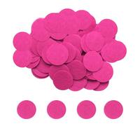 sourcing map 500pcs Round Felt Circles, 40mm 1-1/2" Pre Cut Felt Craft Pads Non-Woven Mini Felt Fabric Circles for DIY Sewing Handcraft Cut Projects Craft Finishing, Rose Red