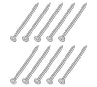 sourcing map 500Pcs Small Hardware Nails, 1.3 x 20mm Carbon Steel Round Head Nail Common Finishing Nail for Household Woodworking Picture Hanging DIY Projects, Silver Grey