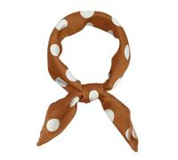 sourcing map 50cm 1950s Vintage Retro Polka Dots Square Scarf Head Neck Scarves Kerchief Neckerchief Caramel