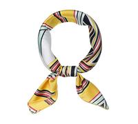 sourcing map 50cm Stripe Print Square Neck Wrap Scarves Head Scarf Kerchief Neckerchief Bandana for Women Multicolor
