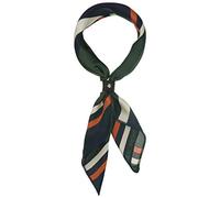 sourcing map 50cm Stripe Print Square Neck Wrap Scarves Head Scarf Kerchief Neckerchief Bandana for Women Green Blue