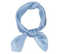 sourcing map 50cm Vintage Polka Dots Square Small Scarf Neck Scarves Kerchief Neckerchief Headscarf Blue