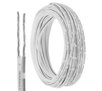 sourcing map 50ft Universal Garage Door Wire, 20AWG 2 Conductor Door Bell Wire Extension Cable Tinned Copper for Control Station & Sensor, Black