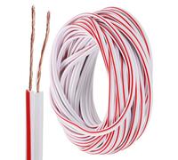 sourcing map 50ft Universal Garage Door Wire, 22AWG 2 Conductor Door Bell Wire Extension Cable Copper for Control Station & Sensor, White