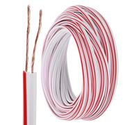 sourcing map 50ft Universal Garage Door Wire, 24AWG 2 Conductor Door Bell Wire Extension Cable Copper for Control Station & Sensor, White