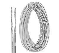 sourcing map 50ft Universal Garage Door Wire, 24AWG 2 Conductor Door Bell Wire Extension Cable Tinned Copper for Control Station & Sensor, Black