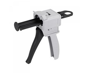sourcing map 50ml Manual AB Epoxy Resin Mixing Applicator Dispenser Gun with Glue Mixing Rate of 10:1