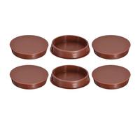 sourcing map 50mm/1.97" Plastic Hole Plugs, 6Pcs Flush Type Panel Round Snap in Fastener Knockout Locking Plugs for Furniture Insert End Caps Panels, Red