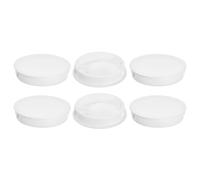 sourcing map 50mm/1.97" Plastic Hole Plugs, 6Pcs Flush Type Panel Round Snap in Fastener Knockout Locking Plugs for Furniture Insert End Caps Panels, White
