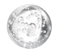 sourcing map 50mm/2" Crystal Sphere Ball Bubble Glass Solid Decorative Sphere Crystal Ball Prop Ornament for Feng Shui Divination Fortune Telling Tabletop Fountain Decoration, Clear
