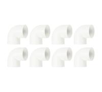 sourcing map 50mm 90 Degree Elbow, 8 Pcs PVC Pipe Fittings 2 Way Right Angle Elbow Side Outlet Adapter Coupling PVC Fitting Connectors for DIY Building Furniture, White