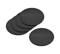 sourcing map 50MM Round Miniature Model Bases, 2MM Thick Circular Base, Black Pack of 5