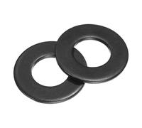 sourcing map 50Pcs 1/2" Fender Washers, Carbon Steel Flat Washer 1" OD, 1/16" Thickness, Metal Fastener Sealing Gasket for Screws and Bolts, Black Oxide