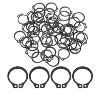 sourcing map 50Pcs 1/2" Internal Retaining Ring Circlip, 65 Mn Spring Steel Internal Circlip Snap Rings C-Clips for Grooved Shafts Studs, Black