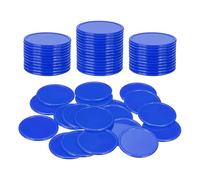 sourcing map 50Pcs 1.5 Inch Plastic Poker Chips, Mini Bingo Chips Learning Counters Counting Counters Disks Markers Opaque Game Tokens for Game Play Math Counting, Blue