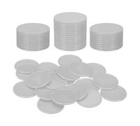 sourcing map 50Pcs 1.5 Inch Plastic Poker Chips, Mini Bingo Chips Learning Counters Counting Counters Disks Markers Opaque Game Tokens for Game Play Math Counting, Grey