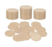 sourcing map 50Pcs 1.5 Inch Plastic Poker Chips, Mini Bingo Chips Learning Counters Counting Counters Disks Markers Opaque Game Tokens for Game Play Math Counting, Khaki