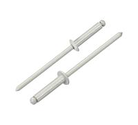 sourcing map 50Pcs 1/8"x1/2" Aluminum Blind Rivets, Aluminum Grip and Steel Mandrel, Dome Head Long Split Rivets for Metal, Furniture, Automotive, Gray