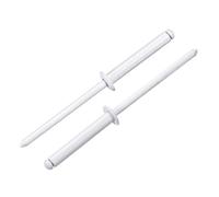 sourcing map 50Pcs 1/8"x3/4" Aluminum Blind Rivets, Aluminum Grip and Steel Mandrel, Dome Head Long Split Rivets for Metal, Furniture, Automotive, White