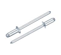 sourcing map 50Pcs 1/8"x5/16" Countersunk Head Blind Rivets, Zinc-Plated Carbon Steel Grip and Mandrel Cap Blind Rivets, Silver