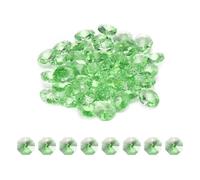 sourcing map 50Pcs 1 Hole Crystal Octagon Beads, 14mm K9 Glass Hanging Chandelier Beads Prisms Parts for Crystal Chandeliers Lamp Hanging Pendant Jewelry DIY Craft, Fruit Green