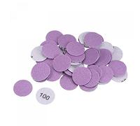 sourcing map 50Pcs 1-Inch Purple Sanding Discs 100 Grits Hook and Loop Professional Aluminum Oxide Sand Paper Mini Size for Wood Metal Paint Finishing