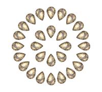 sourcing map 50Pcs 10 x 14 mm Teardrop Rhinestones Acrylic Pointed Back Rhinestone Beads Gems for Jewelry Making Costume Crystal Embellishments Crafts, Light Brown