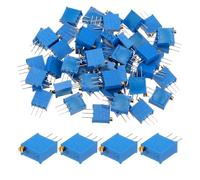 sourcing map 50Pcs 100K Ohm Multiturn Trimmer Potentiometer, 3296W Top Adjustable Variable Resistor High Precision Potentiometer for Precision Circuit Adjustment, DIY Electronics Projects