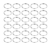 sourcing map 50Pcs 10mm Double Loops Split Rings, Round Jump Ring Connector, Small Nickel Plated Small Key Chain Ring Part for DIY Crafts Making, Silver