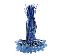 sourcing map 50pcs 10mm LED Diode Lights, Blue Light DC 12V Pre-Wired Small Emitting LED Light High Brightness