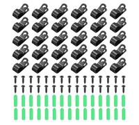 sourcing map 50Pcs 12mm(1/2") Fence Wire Clamps, Agricultural Fencing Mounting Clips R Type Cable Clamps with Screws and Expansion Tubes for Mount Welding Wires to Vinyl Wood Metal Fence
