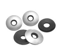 sourcing map 50Pcs #14 x 3/4" Sealing Washers, 304 Stainless Steel EPDM Bonded Neoprene Rubber Washers for Screws Bolts, Silver&Black