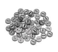 sourcing map 50pcs 14L Light Gray Round Sewing Buttons 9mm 11/32" Resin 2-Hole Fish Eye Craft DIY Replacement Button for Craft Pants Dress Skirt Clothing Fastener Buttons
