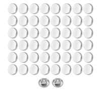 sourcing map 50pcs 14L Metal Round Flat Sewing Buttons 9mm Alloy Shank Craft Replacement Button for Men Women Suit Woolen Coat Shirt Trousers Sewing Crafts, Silver Tone