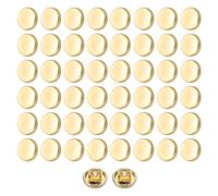 sourcing map 50pcs 14L Metal Round Flat Sewing Buttons 9mm Alloy Shank Craft Replacement Button for Men Women Suit Woolen Coat Shirt Trousers Sewing Crafts, Rose Gold
